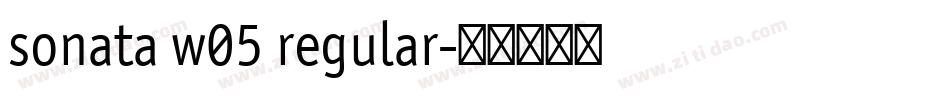 sonata w05 regular字体转换